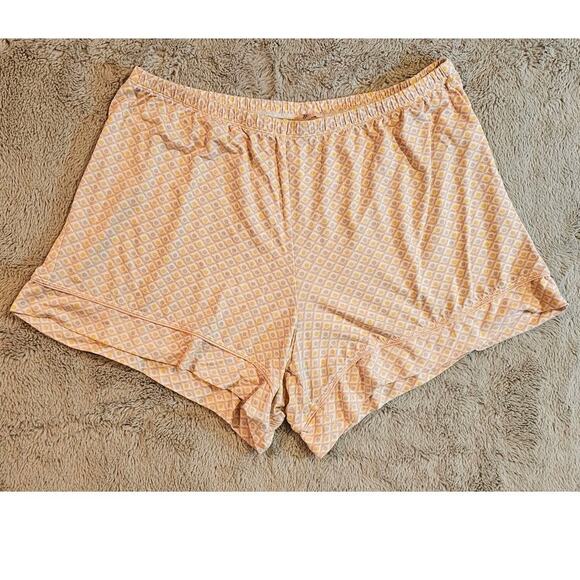 EBERJEY Gisele Relaxed Short Pajama Set In Geometric Print Tile Rose Cloud Sz L - Picture 7 of 10